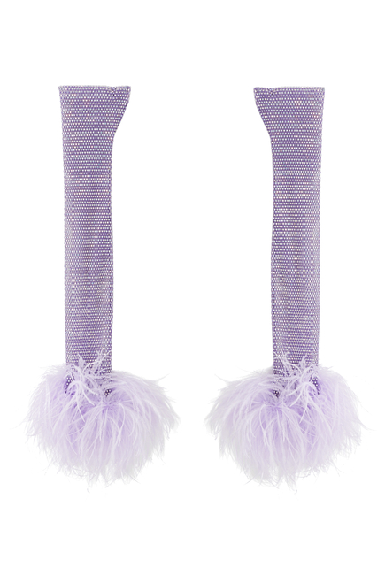 Feather Crystal Gloves